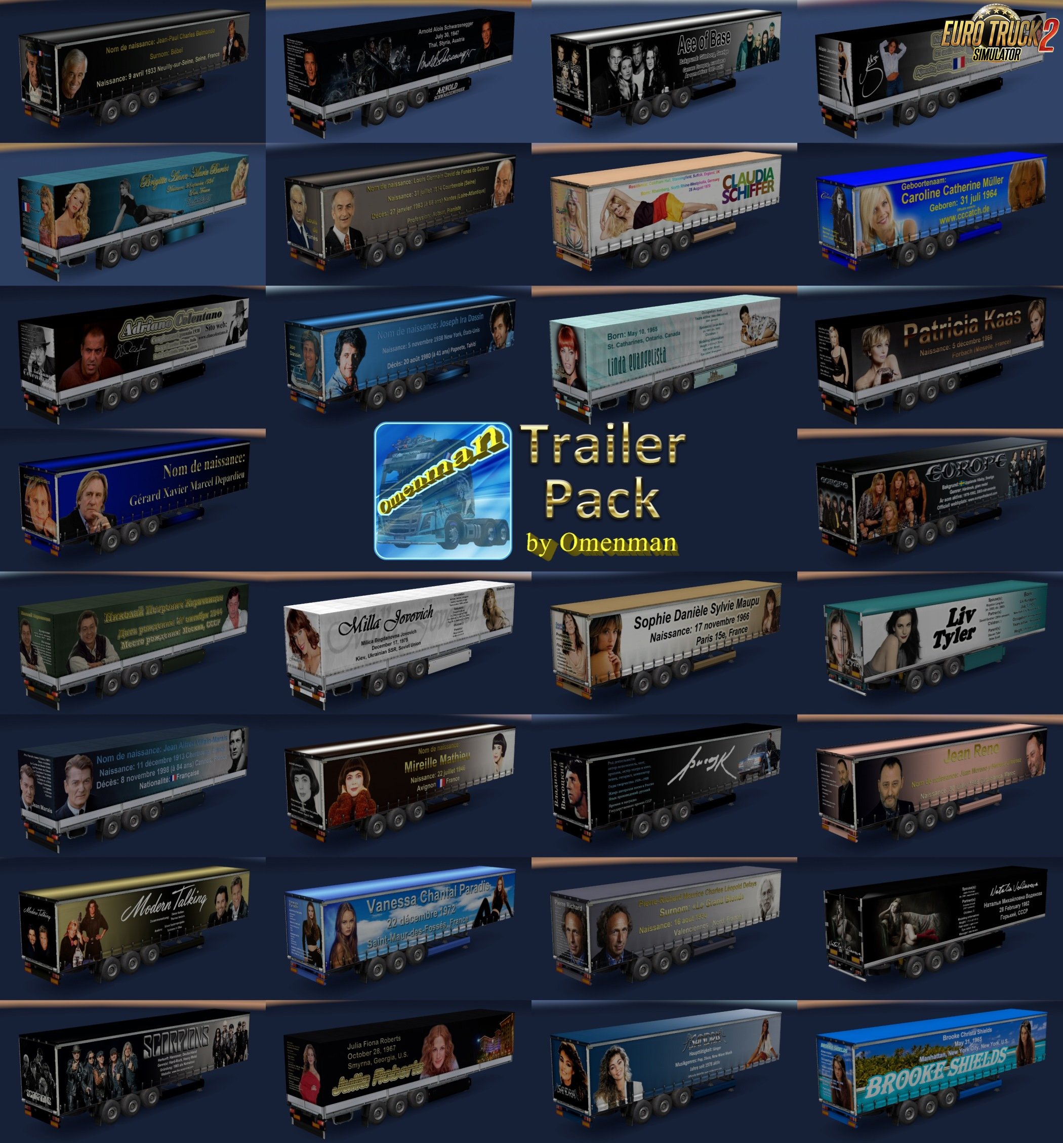 Trailer Pack Stars v 1.04 for Ets2