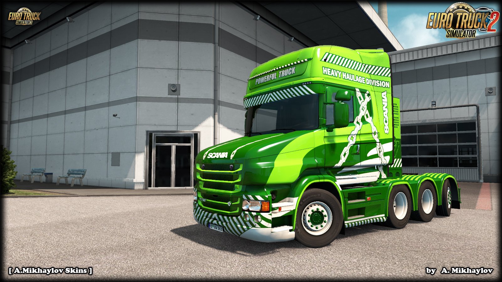 Scania Topline T-Series by RJL ,,Heavy Haulage Division" Repaintable Skin v1.0 (1.31.x)