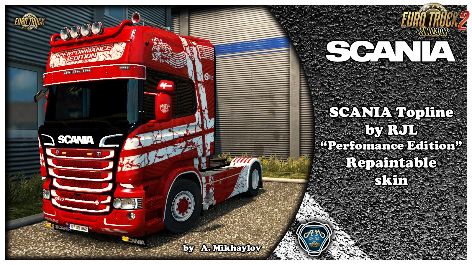 Scania Topline T-Series by RJL Perfomance Edition Repaintable Skin v1.0 (1.31.x)