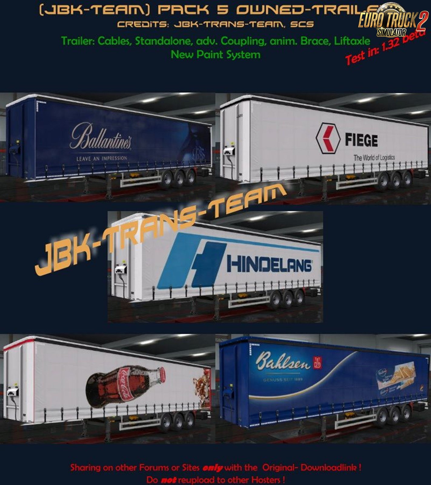 JBK Pack 5 Owned Trailer for Ets2