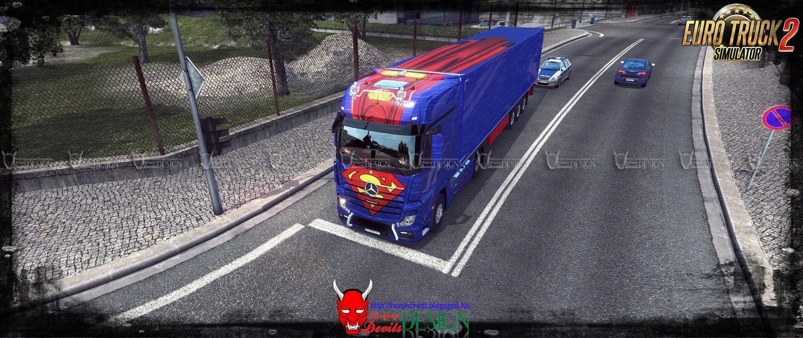 Superman Mercedes A. 2014 GigaSpace & Krone Trailer Skin v1.0 (1.32.x)