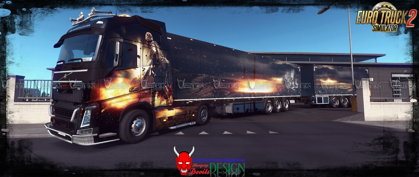 Thunderstorm Combo Skin for Volvo FH 2012 + Trailer v1.0 (1.32.x)