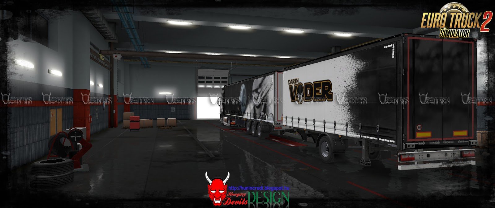 Darth Vader Combo Skin for Volvo FH 2012 + Trailer v1.0 (1.32.x)