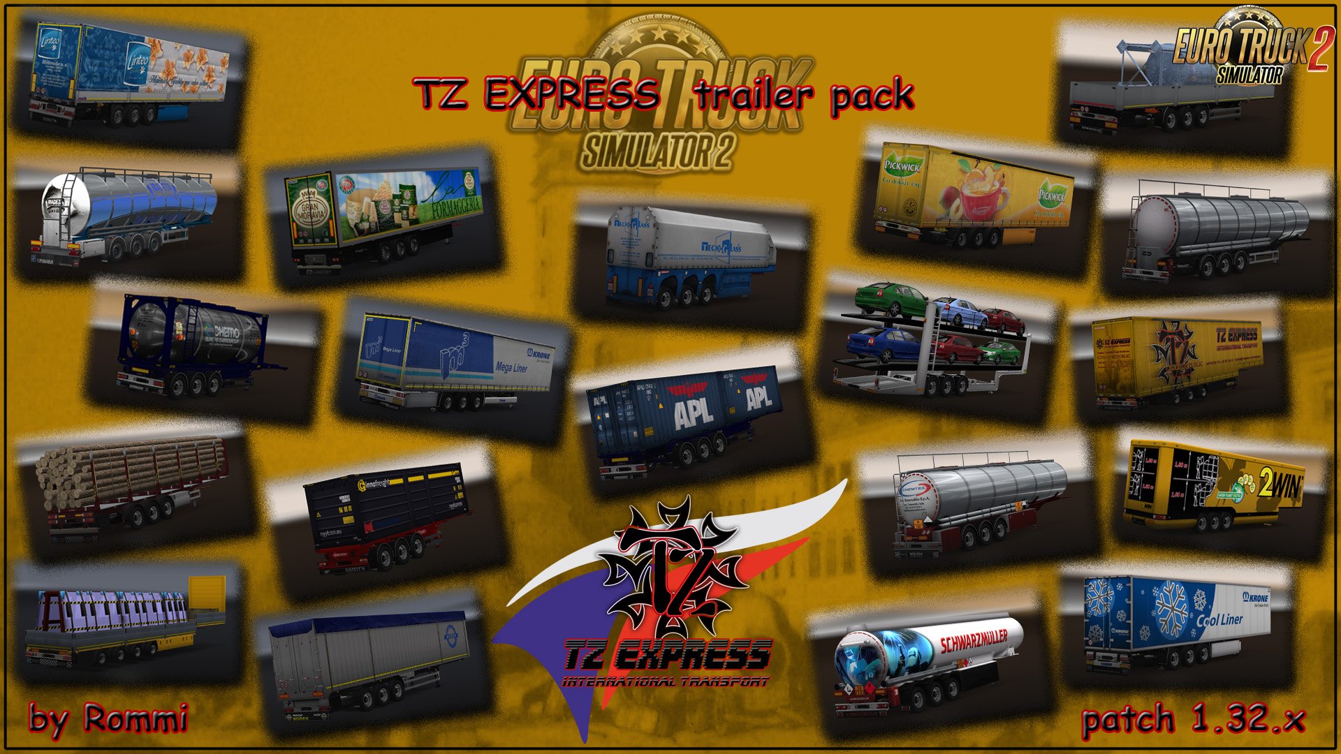 TZ Trailers pack for Ets2 (1.32.x)