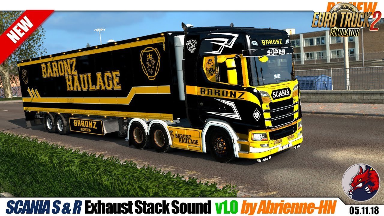 Scania S & R Exhaust Stack Sound v 1.0 for Ets2