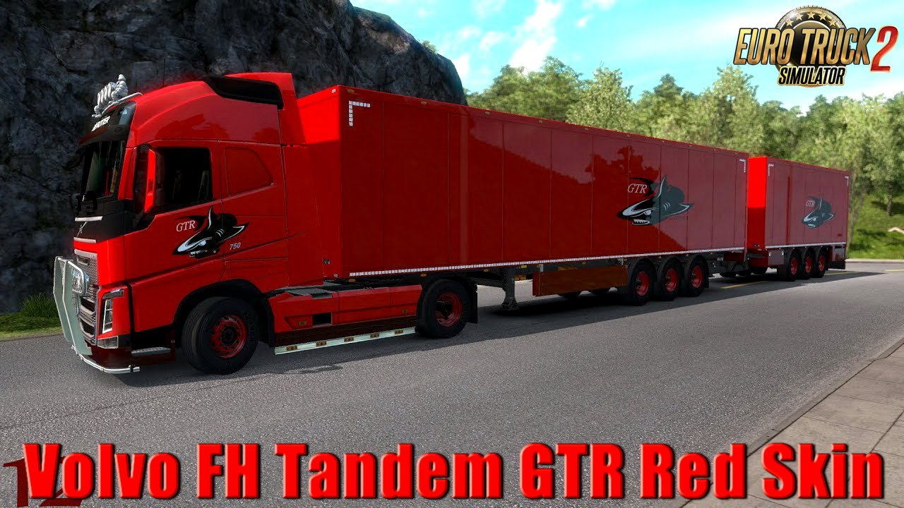 Volvo FH Tandem GTR Red Skin v1.0 (1.33.x)