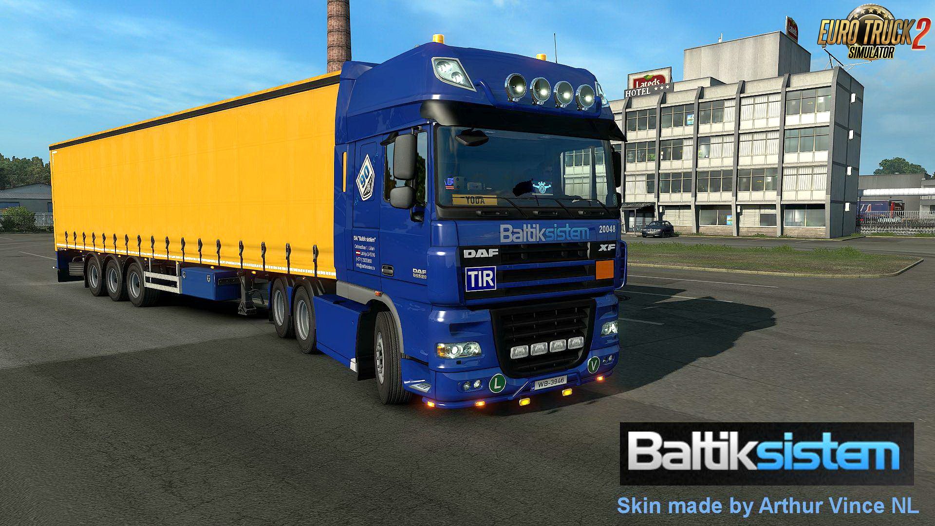 Baltik Sistem Skin for DAF XF 105 v1.2 by Arthur Vince NL (1.33.x)