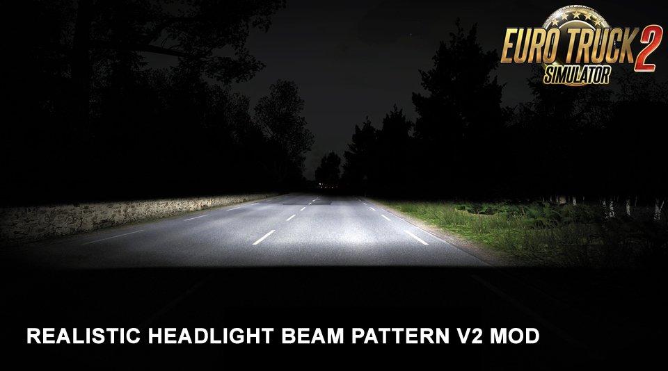 Realistic Headlight Beam Pattern v2 mod for Ets2