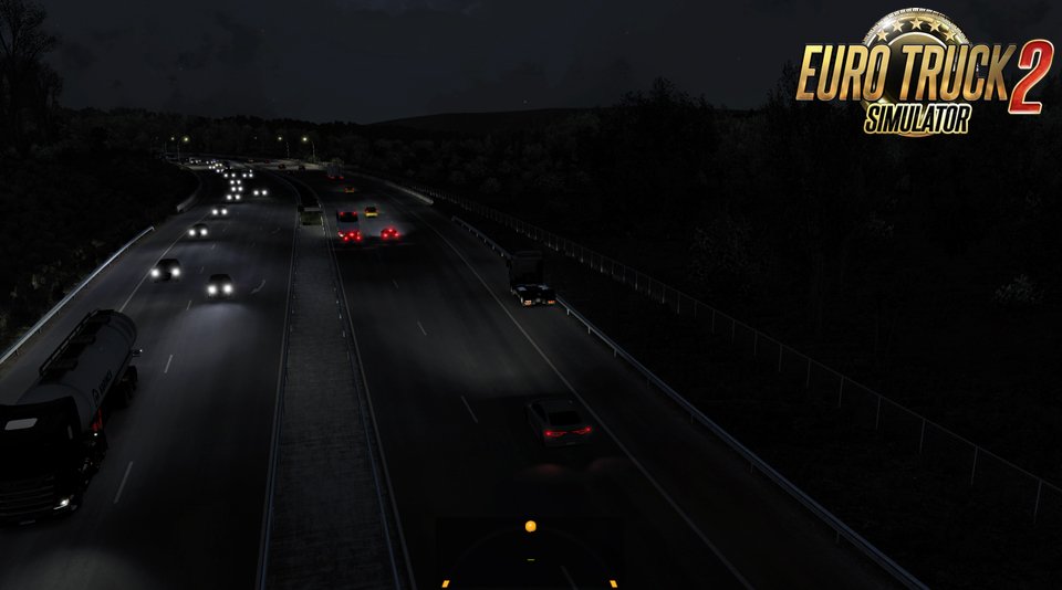 Realistic Headlight Beam Pattern v2.1 mod for Ets2