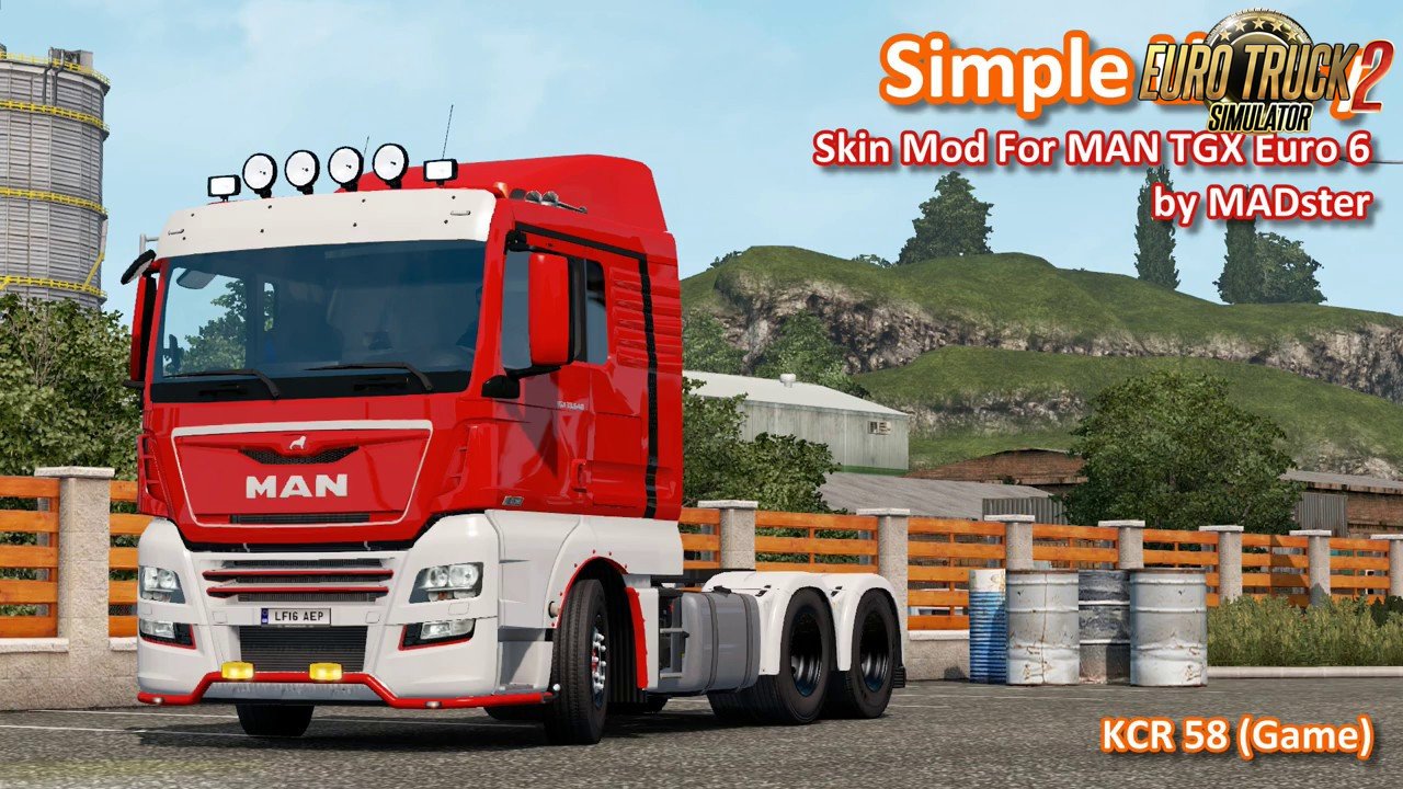 Simple Livery Skin For MAN TGX Euro 6 by MADster v1.0 (1.33.x)