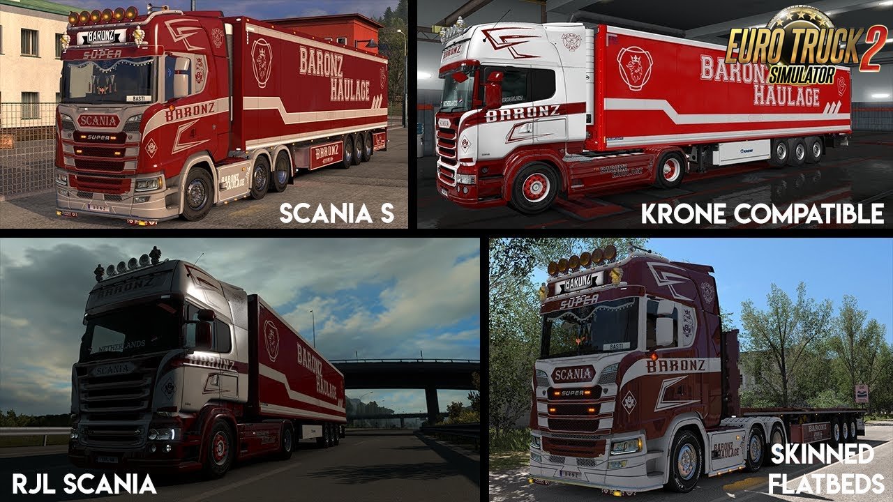 Baronz Haulage Skins Pack (Scania S + Scania RJL) v1.0 (1.33.x)