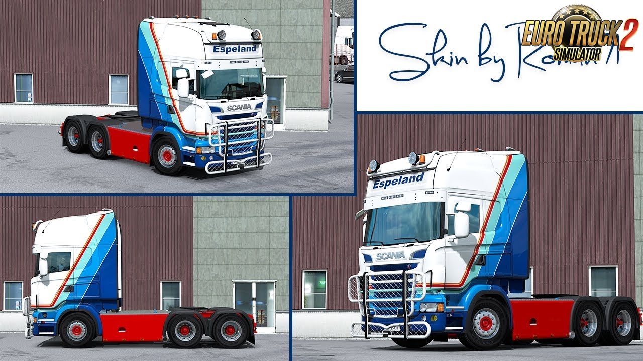 Scania RJL Espeland Skin v1.0 by Roman71 (1.33.x)