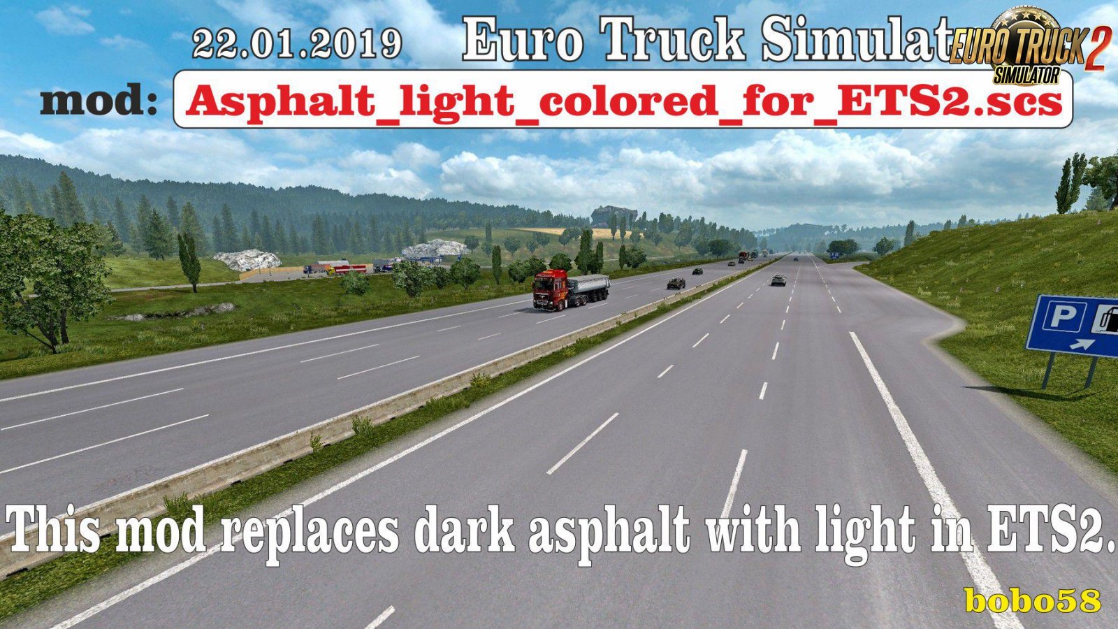 Asphalt light colored for Ets2