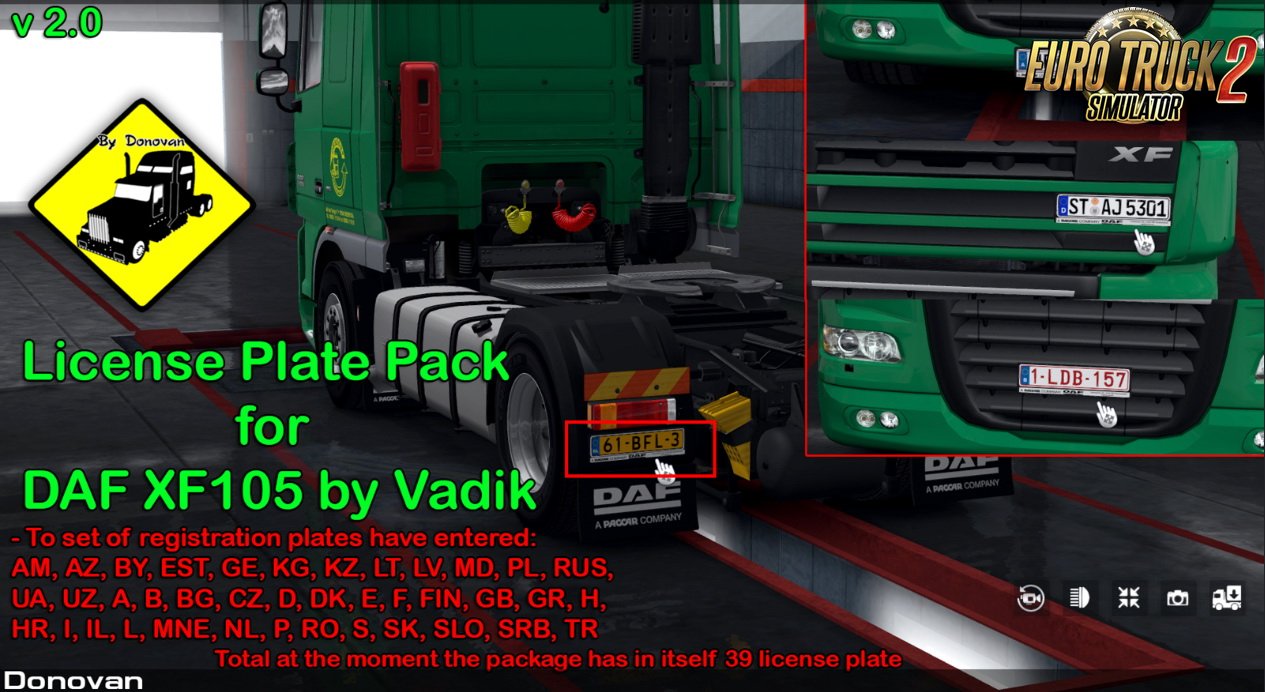 License Plate Pack for Modified Trucks v2.5 (1.33.x) for ETS2