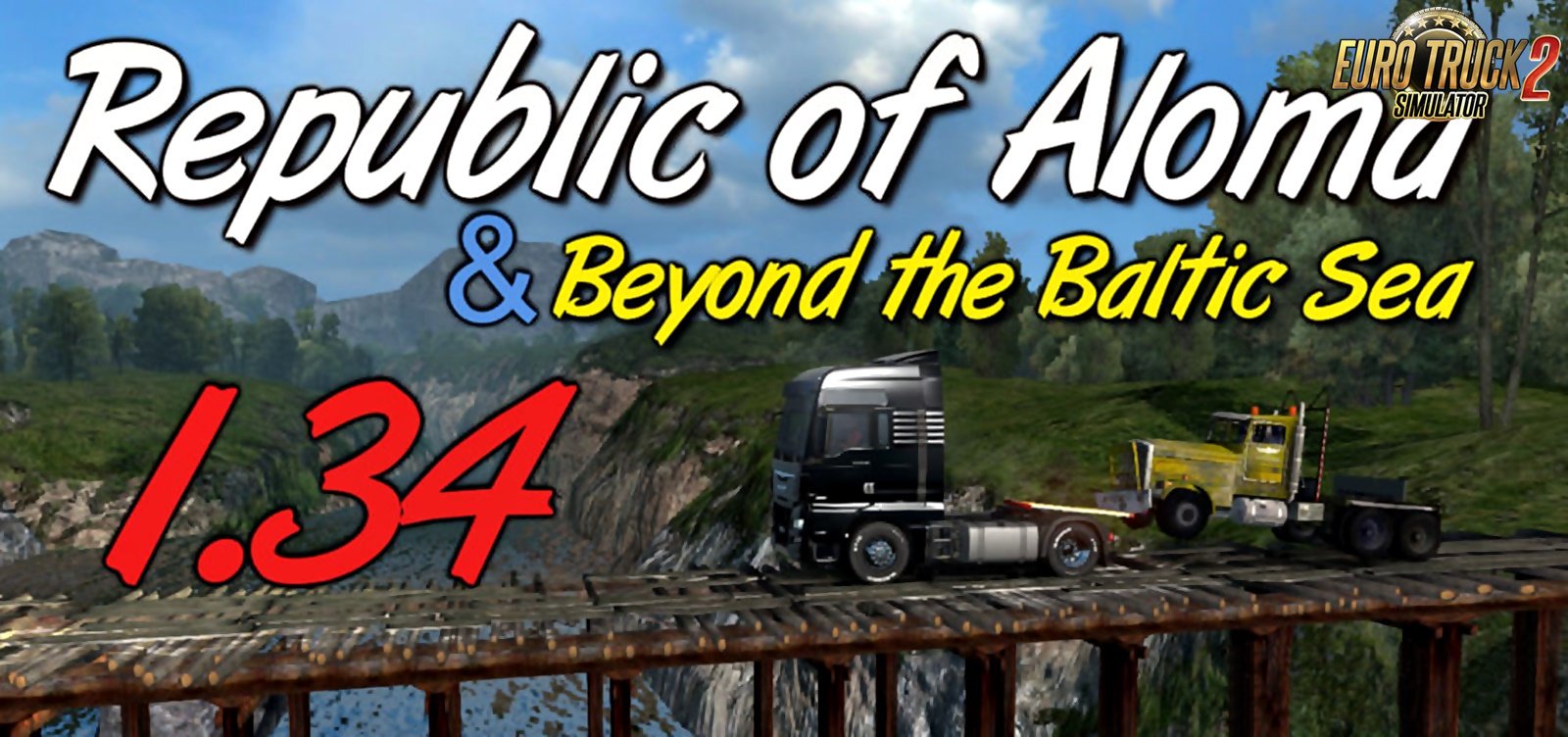 Republic of Aloma Map and Beyond the Baltic Sea for Ets2 [1.34.x]