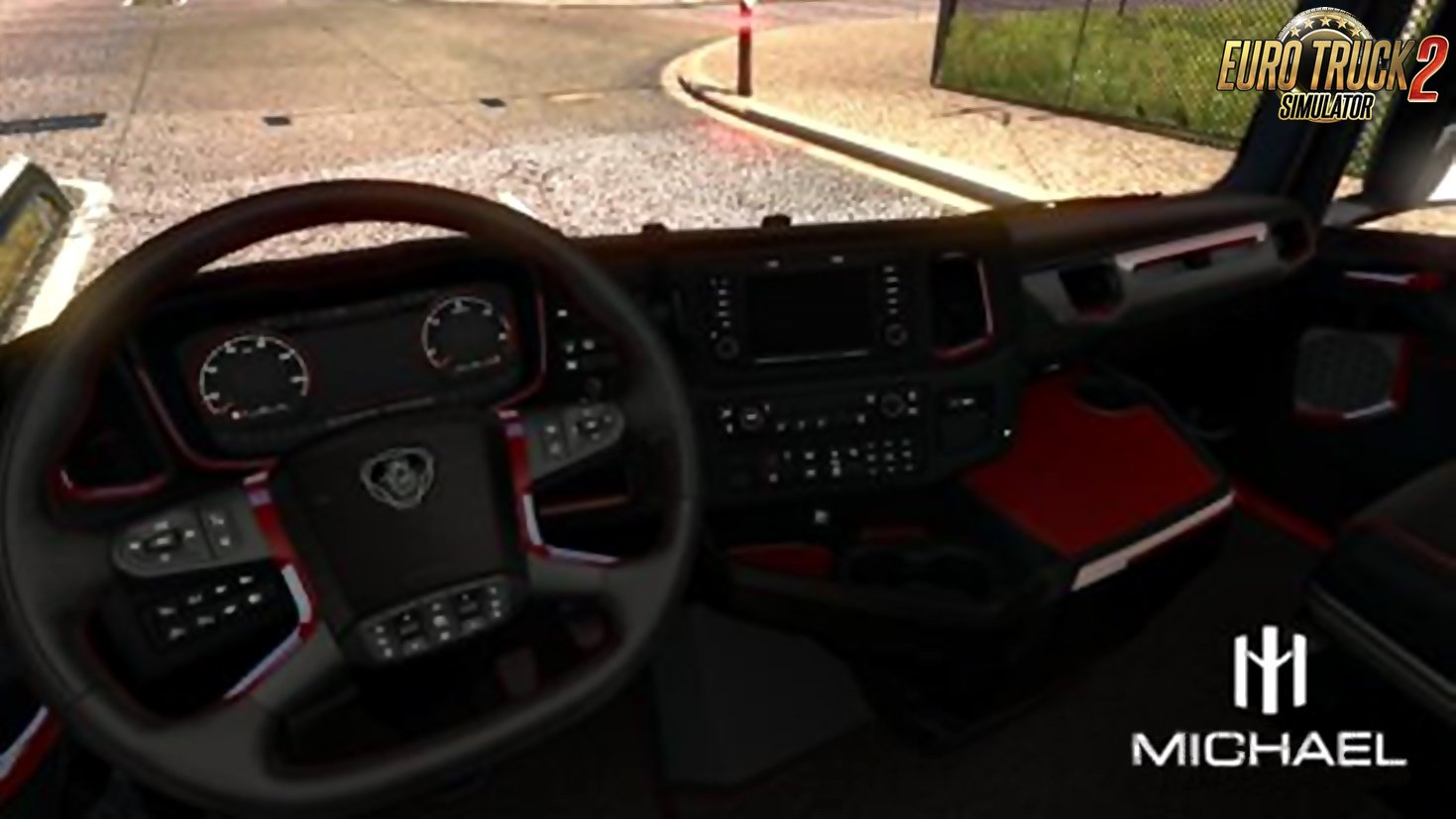 Scania Next Generation Red interior for Ets2