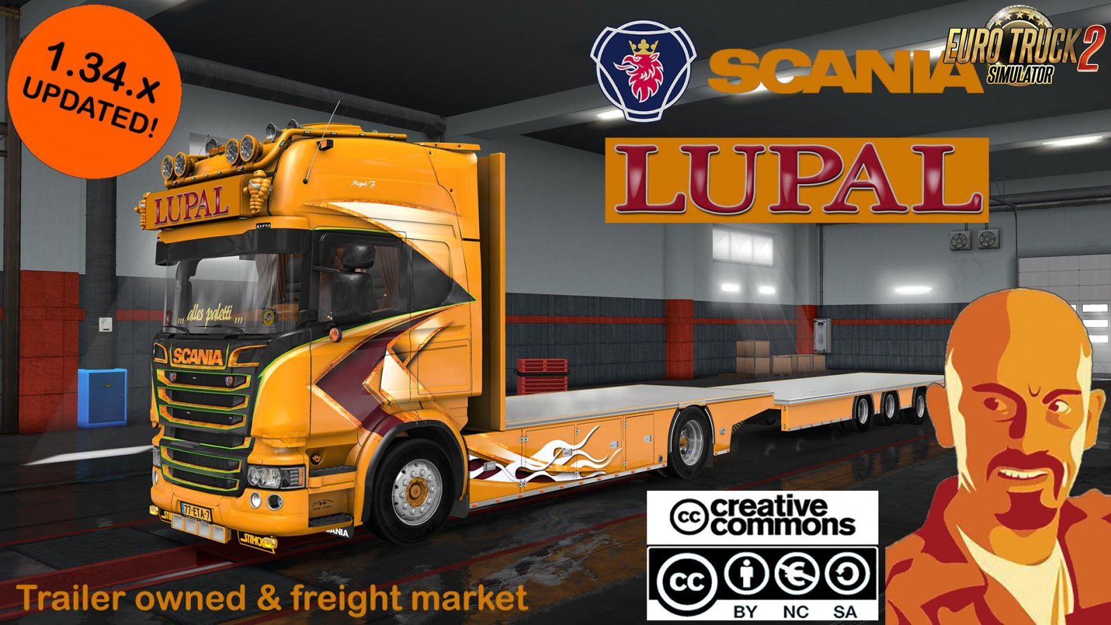 Scania Lupal and Trailer Owned for Ets2