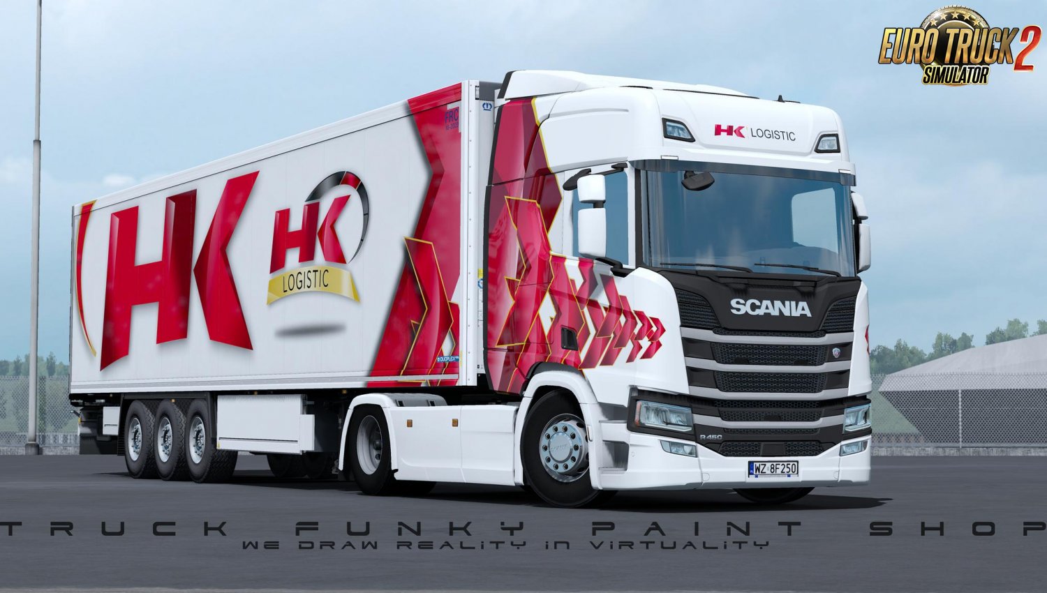 Combo Skin HK Logistic PL for Scania R NextGEN + Trailer v1.0 (1.34.x)