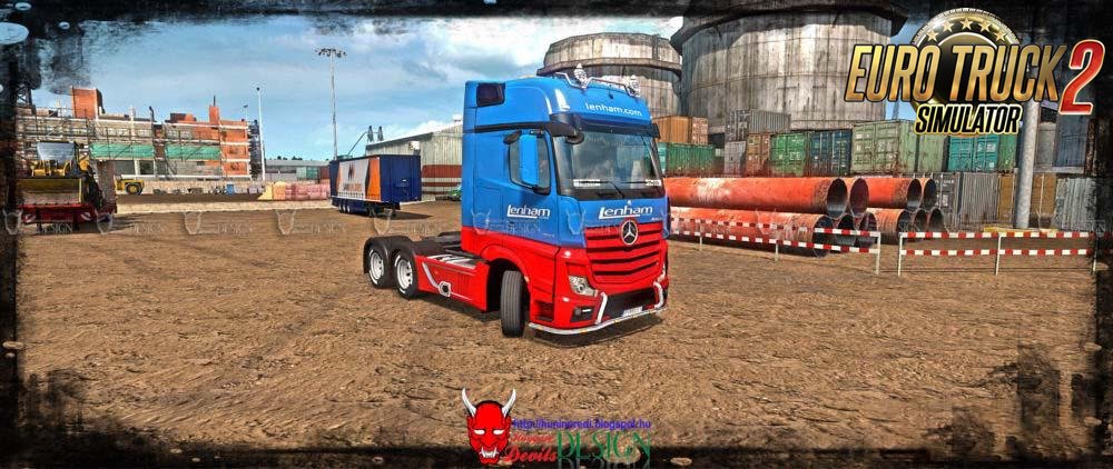 Lenham Skin for Mercedes-Benz MP4 + Trailer + Garage Sign v1.0 (1.34.x)