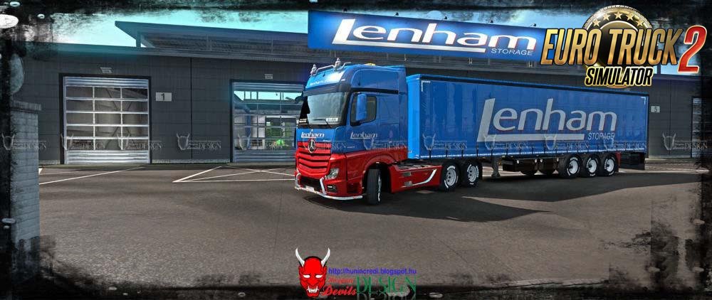 Lenham Skin for Mercedes-Benz MP4 + Trailer + Garage Sign v1.0 (1.34.x)