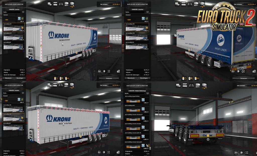 Slots for KRONE Trailers v0.29 in Ets2