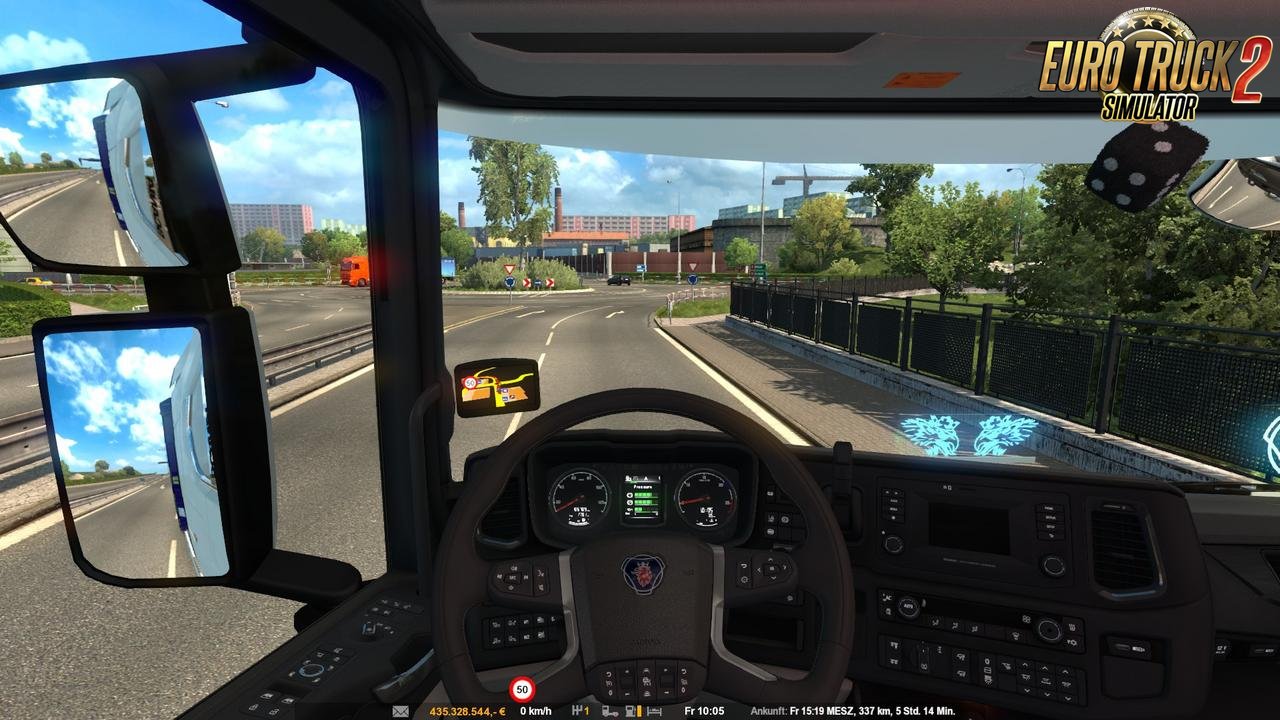 Enlarged speed limit sign for Ets2