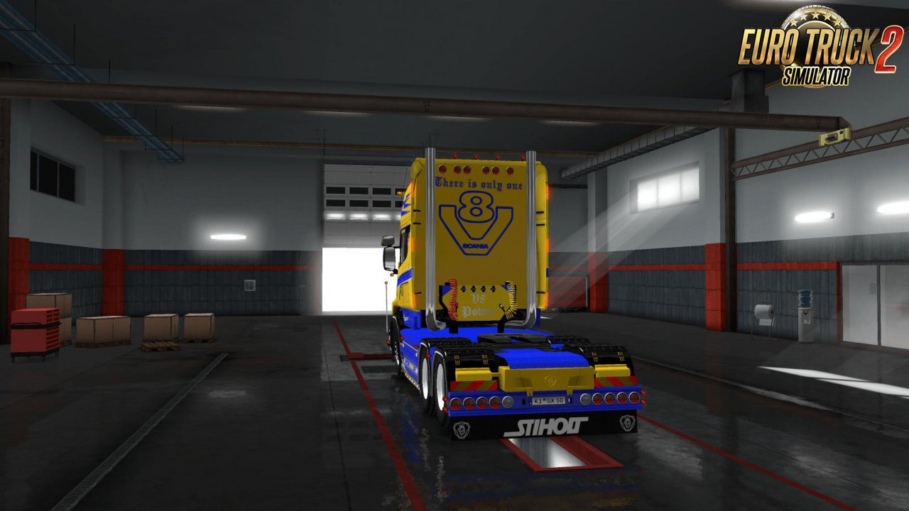 Scania T Yellow & Blue Skin v1.0