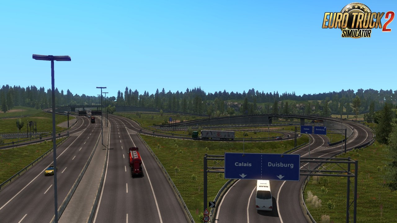 Rotterdam Brussel Highway with Calais Duisburg Road Interchange v2.3 [1.35.x]