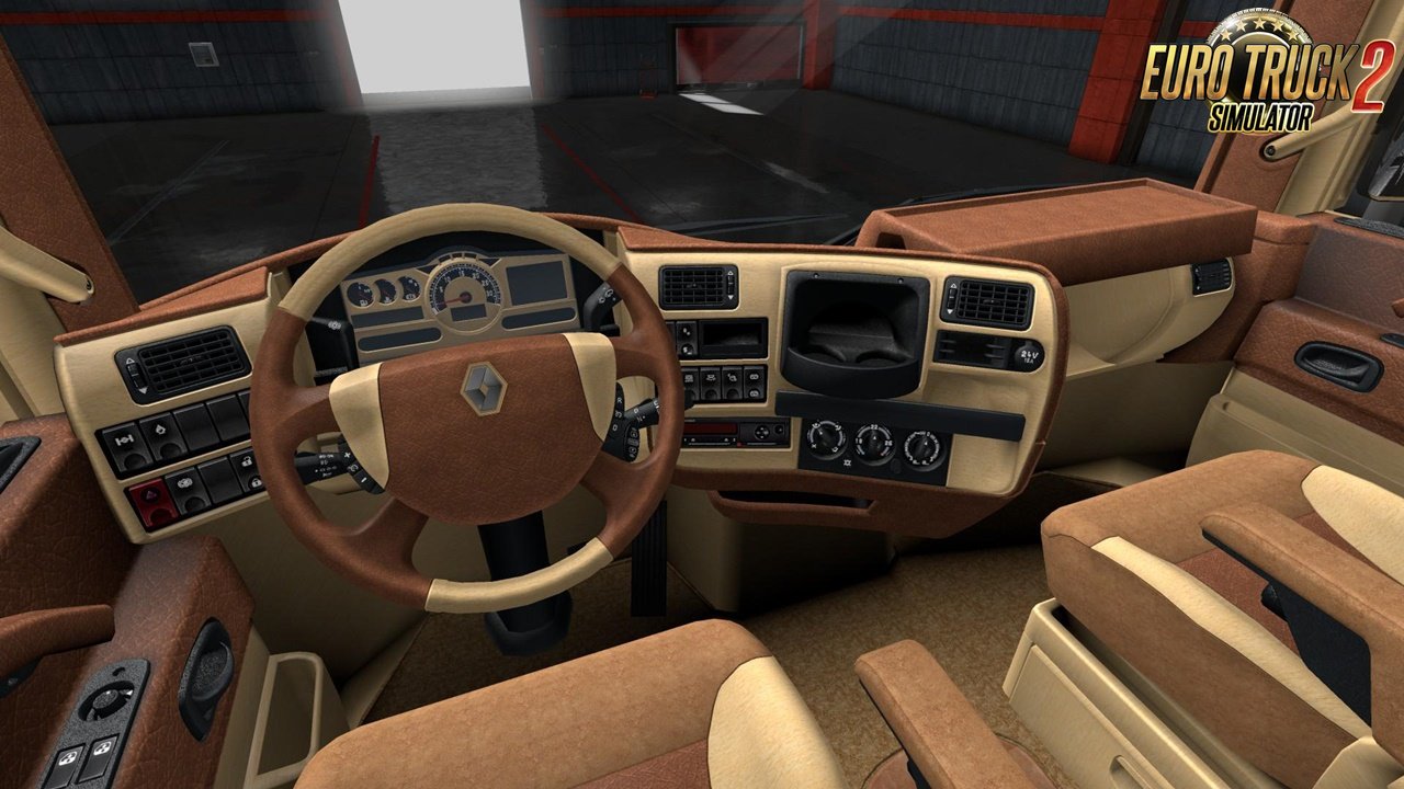 Renault Magnum Light Bordo Leather Interior for Ets2