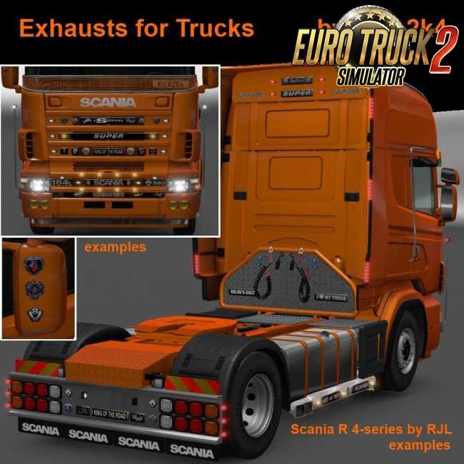 Exhausts & Accessories for Trucks v2.0 (1.35.x) for ETS2