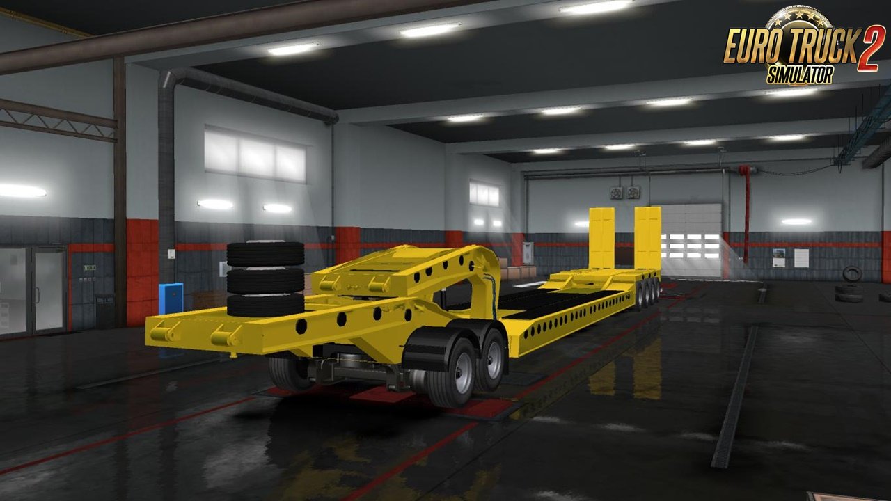 Flatbed Trailer 4 axles for Ets2