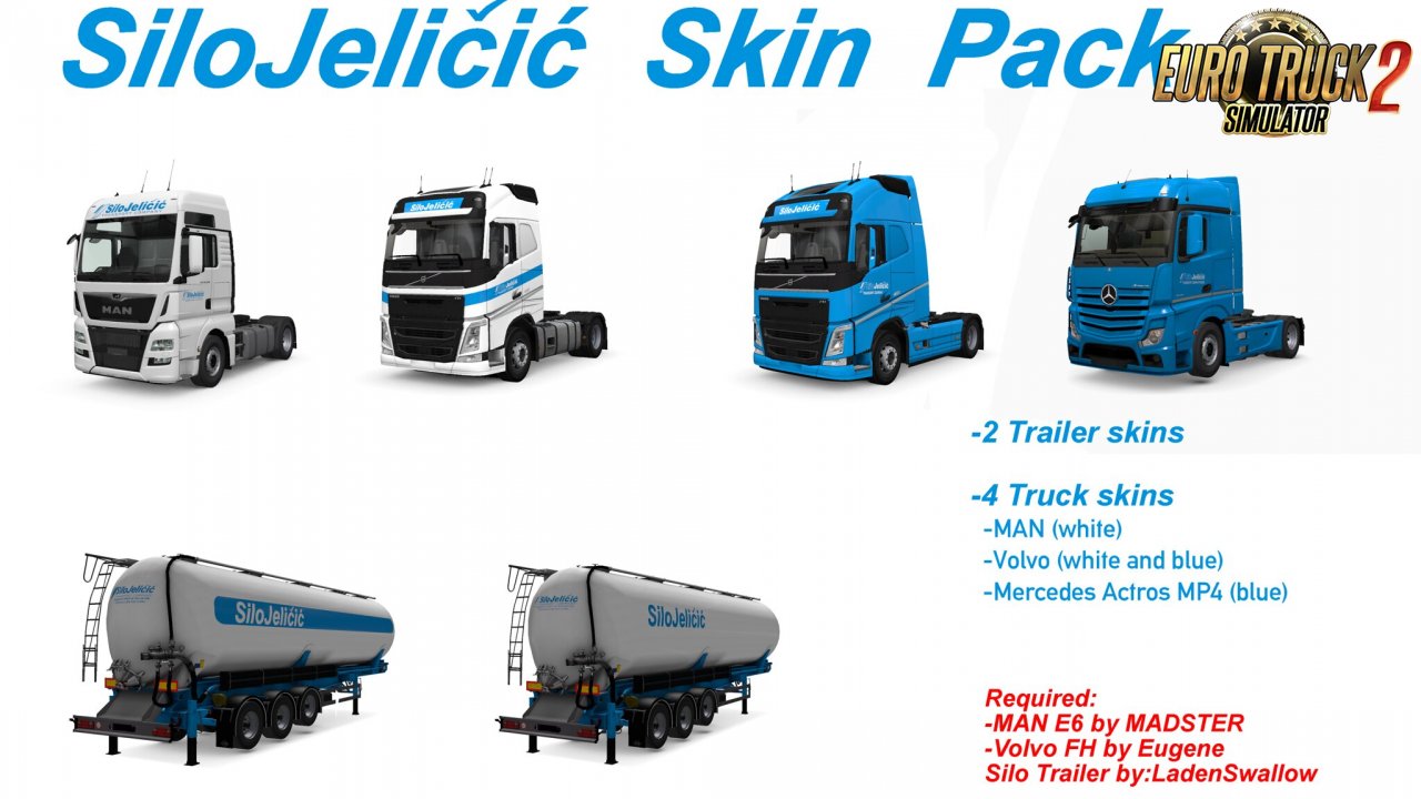 Silo Jelicic Skin Pack for Ets2