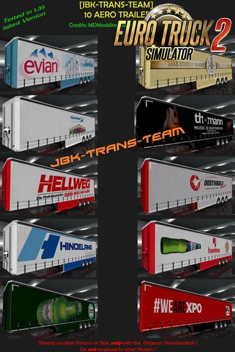 JBK 10 Trailer AERO CURTAIN for Ets2