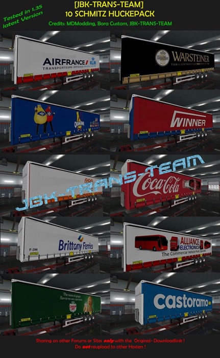 JBK 10 Schmitz Huckepack Trailer for Ets2