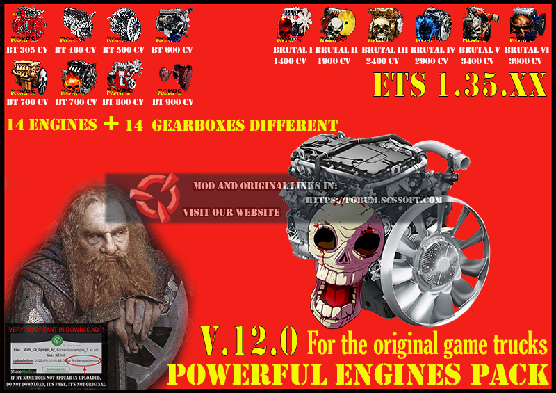 Pack Powerful engines + gearboxes v12.0 for 1.35.XX