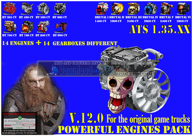 Pack Powerful engines + gearboxes V.12.0 for ATS 1.35.XX