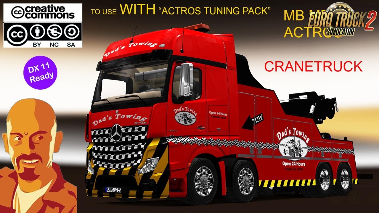 Fixed MB Actros MPIV Cranetruck [1.35.x&Dx11]