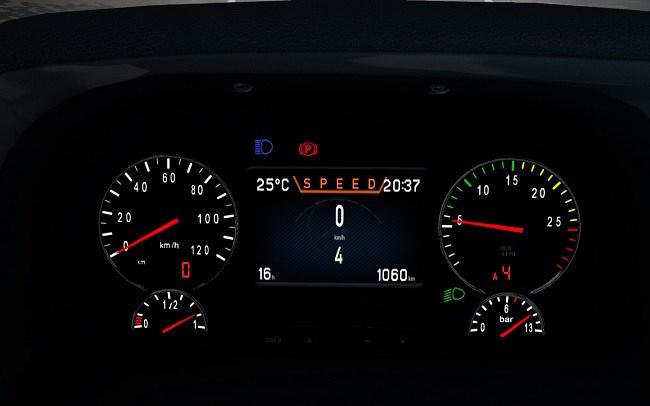 Custom Dashboard for Mercedes MP3 by SCS Software v1.0 (1.35.x)