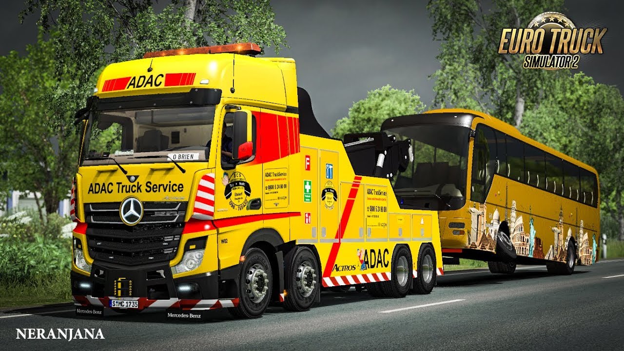 Mercedes Benz Actros MP IV Crane - Euro Truck Simulator 2