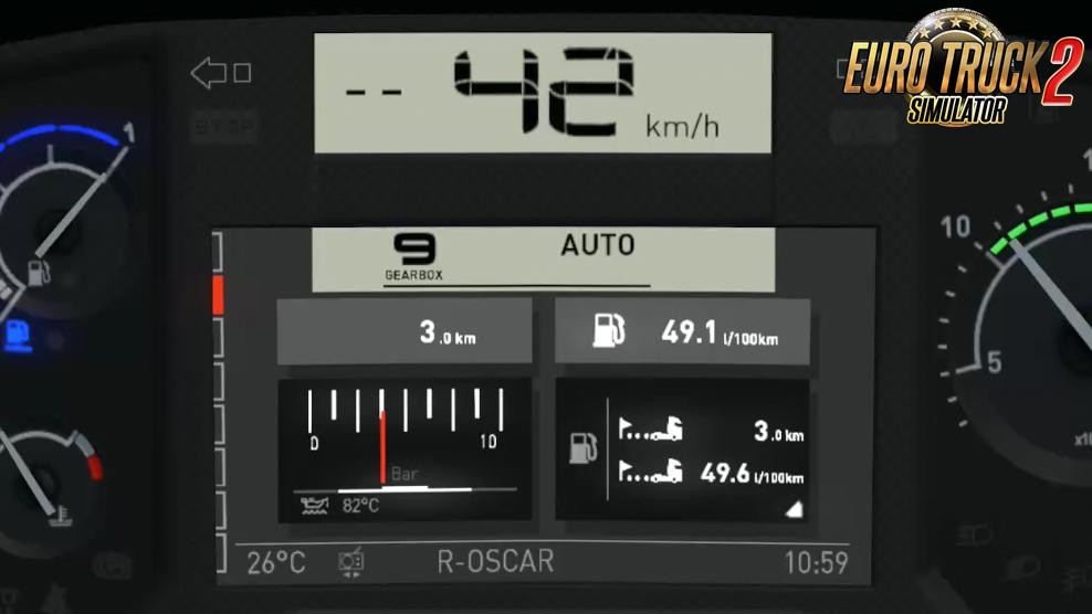 Renault T Realistic Dashboard Computer v1.0 for Ets2