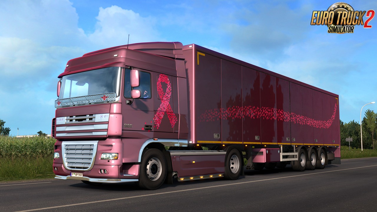 Pink Ribbon Charity Pack Skins for ETS2