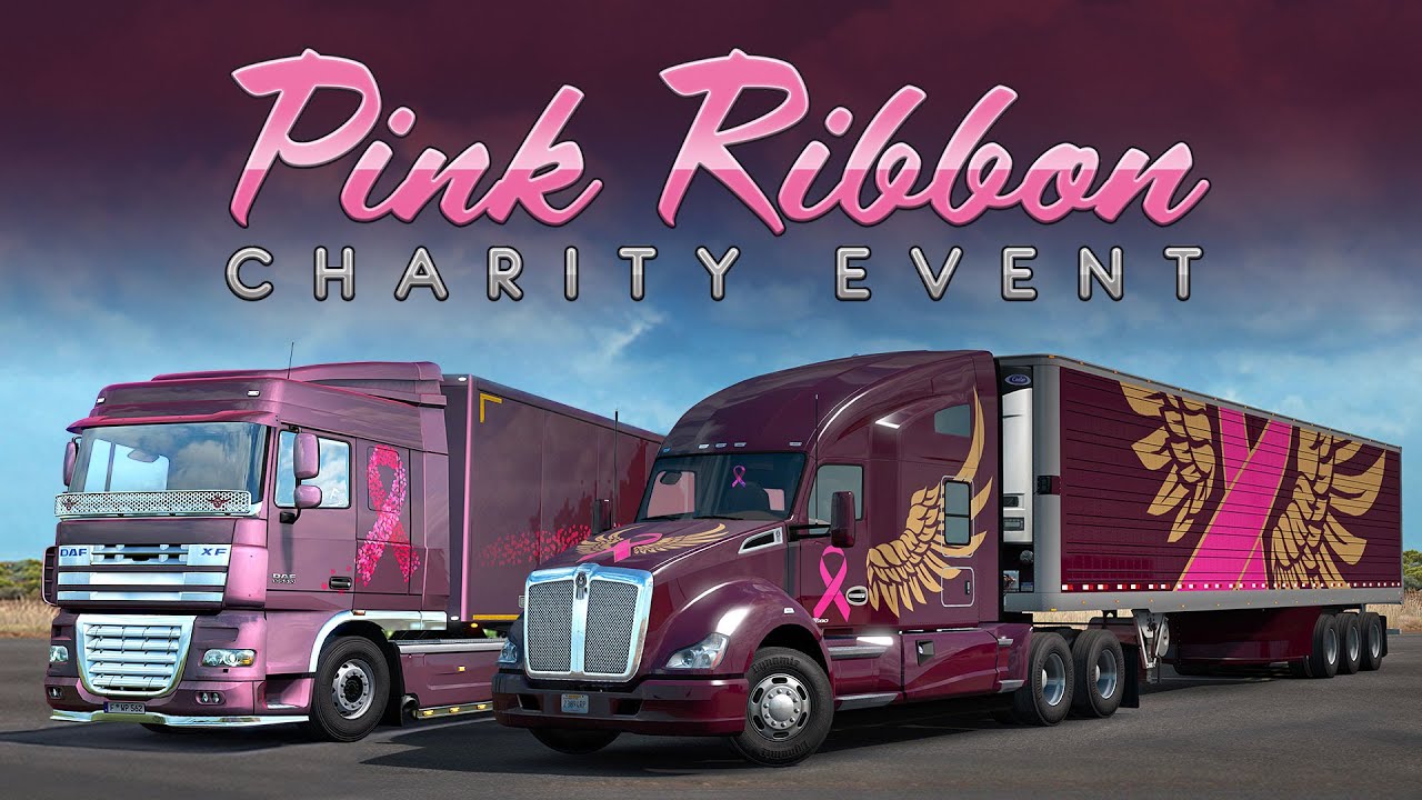 Pink Ribbon Charity Event Skins for ETS2 and ATS