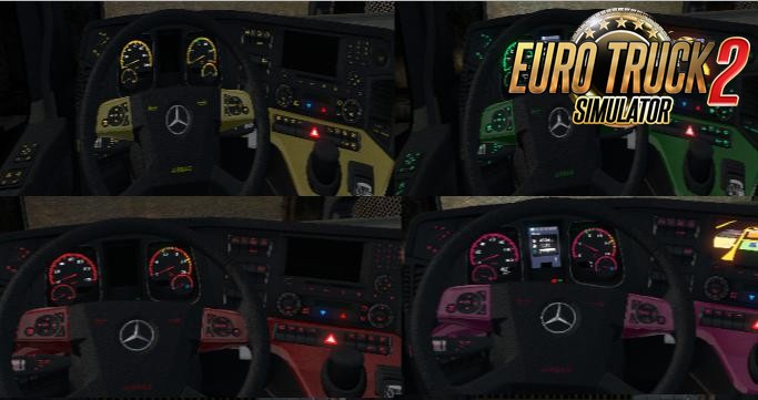 Mercedes Actros MP4 Colored Dashboard v2.0 (1.36.x)