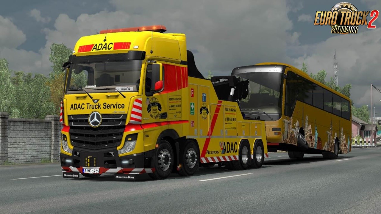MB Actros MP4 Cranetruck for Ets2