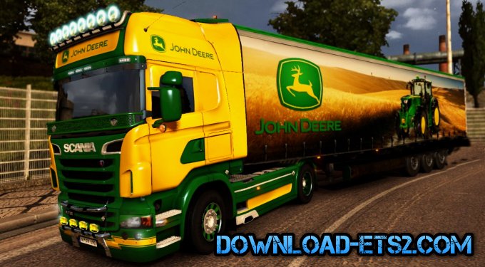 Skin John Deere for Scania R + Trailer skin