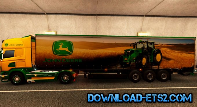 Skin John Deere for Scania R + Trailer skin