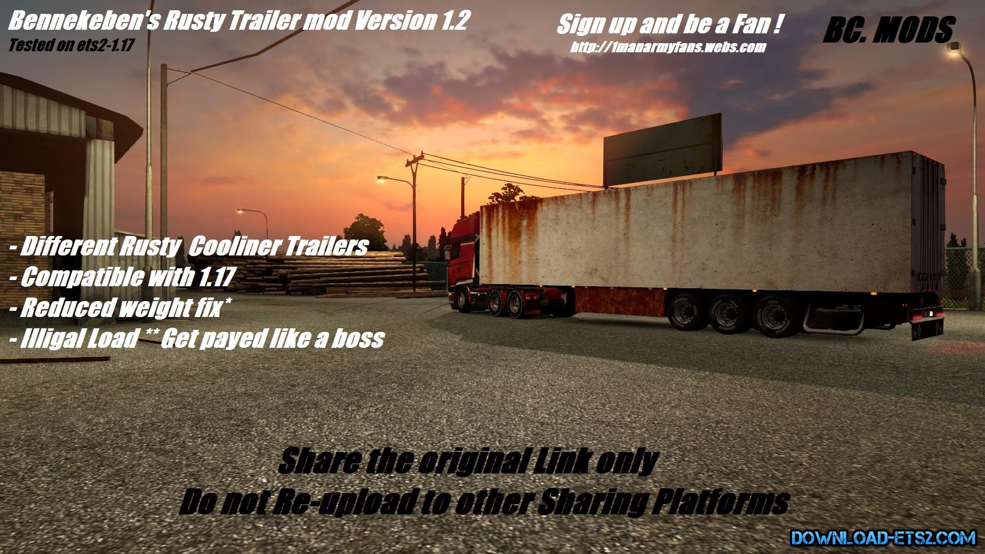 BENNEKEBEN'S RUSTY TRAILER MOD V1.2(1.17.x)