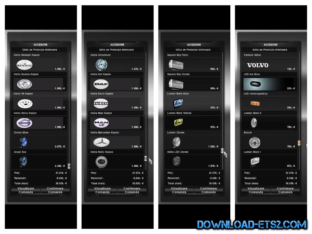 PACK LIGHTS / ACCESSORIES FOR TRUCK(for all trucks)