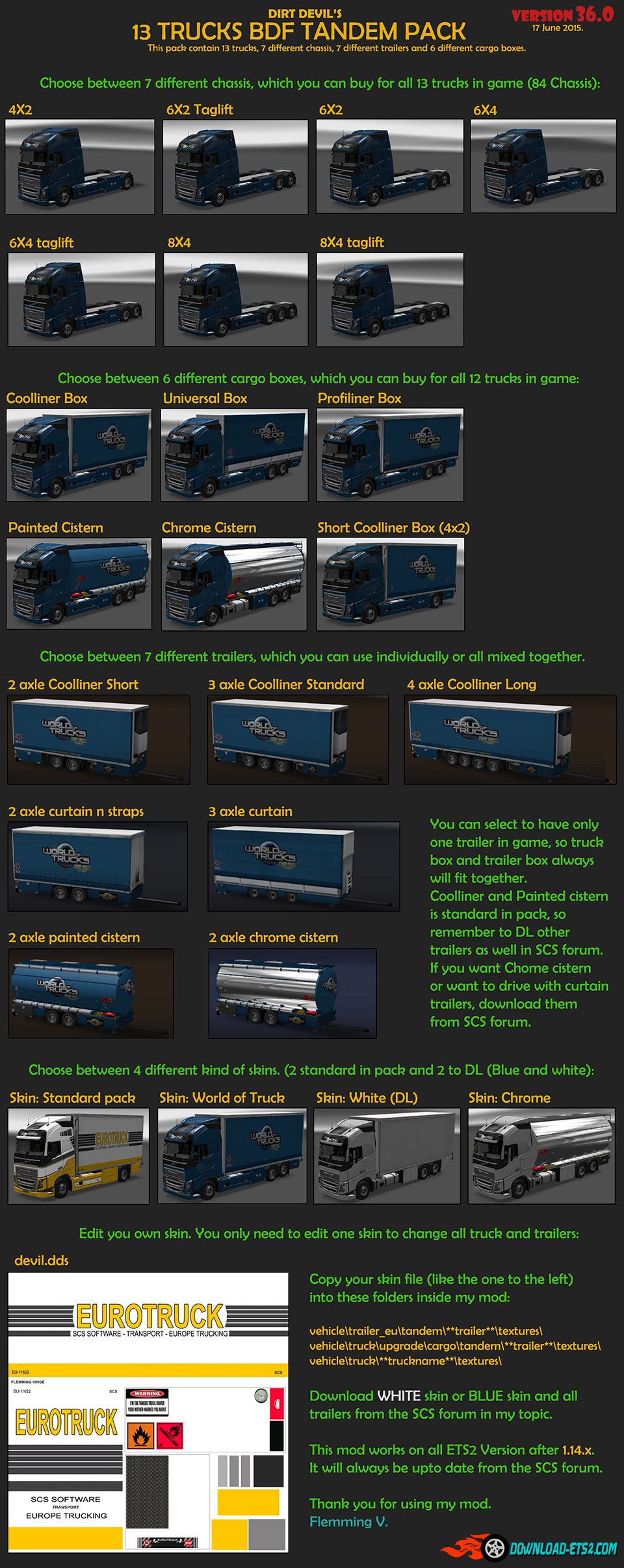 BDF TANDEM TRUCK PACK(updated) V36.0