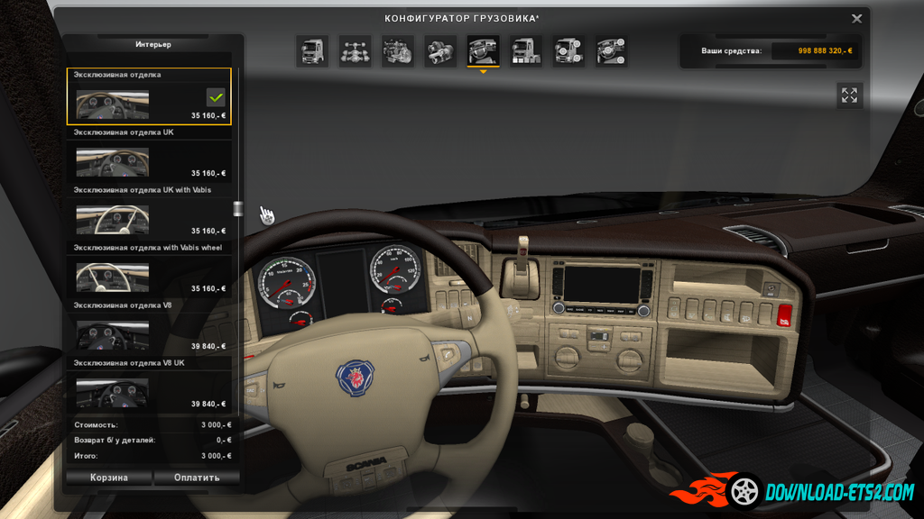 Interior for Scania T RJL 1.6